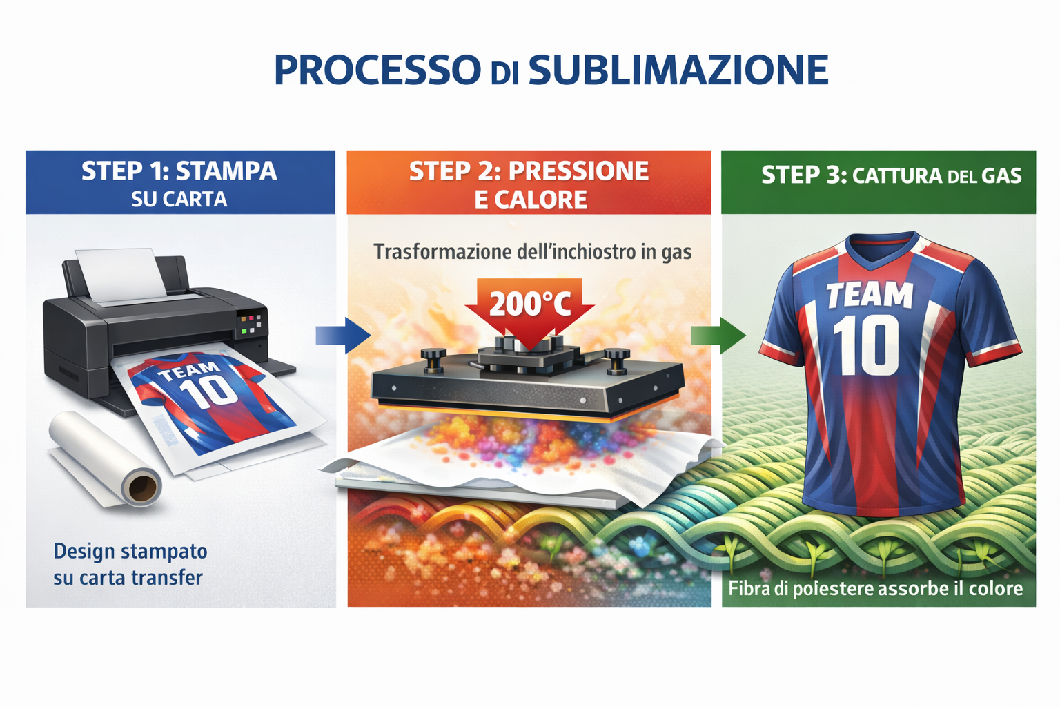 Cos’è la sublimazione: la tecnica di stampa che ha cambiato le divise sportive
